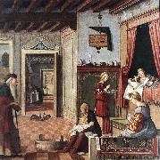 CARPACCIO, Vittore Birth of the Virgin fg oil painting